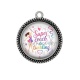 Pendentif Cabochon Argent - super coach de twirling f
