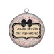 Pendentif Cabochon Argent -  maîtresse gentille