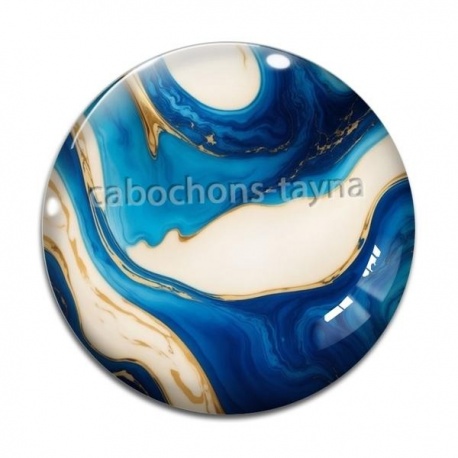 Cabochon Verre - style marbre