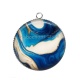 Pendentif Cabochon Argent - style marbre