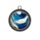 Pendentif Cabochon Argent - style marbre