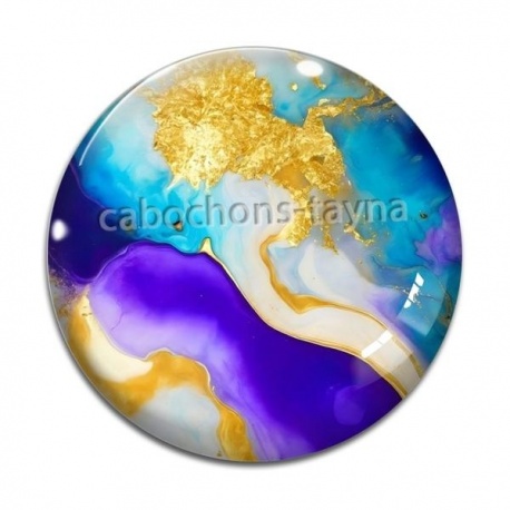 Cabochon Verre - style marbre
