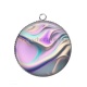 Pendentif Cabochon Argent - style marbre