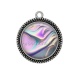 Pendentif Cabochon Argent - style marbre