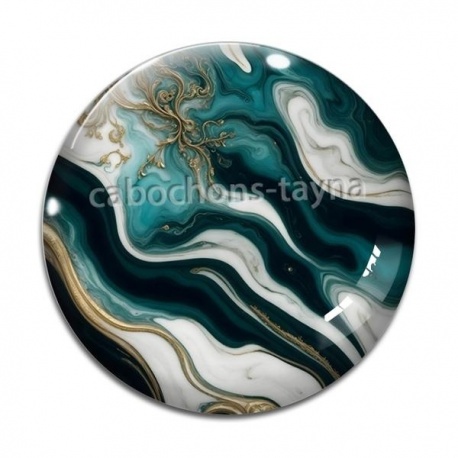 Cabochon Verre - style marbre