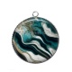 Pendentif Cabochon Argent - style marbre