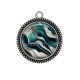 Pendentif Cabochon Argent - style marbre