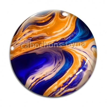Cabochon Verre - style marbre