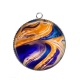 Pendentif Cabochon Argent - style marbre