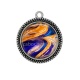 Pendentif Cabochon Argent - style marbre