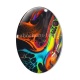 Cabochon Verre Ovale - fond abstrait