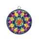 Pendentif Cabochon Argent - mandala
