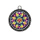 Pendentif Cabochon Argent - mandala