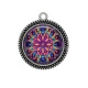 Pendentif Cabochon Argent - mandala