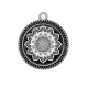 Pendentif Cabochon Argent - mandala
