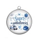 Pendentif Cabochon Argent - super ambulancier