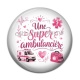 Cabochon Résine - une super ambulancière