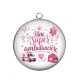 Pendentif Cabochon Argent - une super ambulancière
