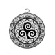 Pendentif Cabochon Argent - mandala triskèle