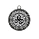 Pendentif Cabochon Argent - mandala triskèle