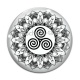 Cabochon Verre - mandala triskèle