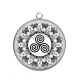 Pendentif Cabochon Argent - mandala triskèle