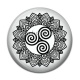 Cabochon Résine - mandala triskèle
