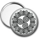 Miroir de poche - mandala triskèle