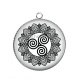 Pendentif Cabochon Argent - mandala triskèle