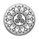 Cabochon Résine - mandala triskèle