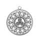 Pendentif Cabochon Argent - mandala triskèle