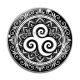 Cabochon Verre - mandala triskèle