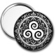 Miroir de poche - mandala triskèle