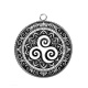 Pendentif Cabochon Argent - mandala triskèle
