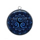 Pendentif Cabochon Argent - mandala triskèle