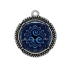Pendentif Cabochon Argent - mandala triskèle