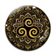Cabochon Verre - mandala triskèle
