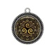 Pendentif Cabochon Argent - mandala triskèle