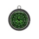 Pendentif Cabochon Argent - mandala triskèle