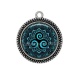 Pendentif Cabochon Argent - mandala triskèle