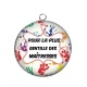 Pendentif Cabochon Argent -  maîtresse gentille