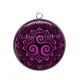 Pendentif Cabochon Argent - mandala triskèle