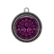 Pendentif Cabochon Argent - mandala triskèle
