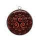 Pendentif Cabochon Argent - mandala triskèle
