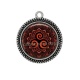 Pendentif Cabochon Argent - mandala triskèle
