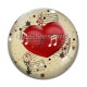 Cabochon Verre - coeur