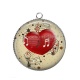 Pendentif Cabochon Argent - coeur