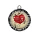 Pendentif Cabochon Argent - coeur