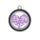 Pendentif Cabochon Argent - coeur