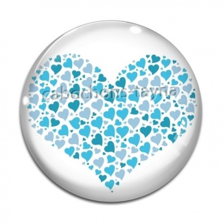 Cabochon Verre - coeur